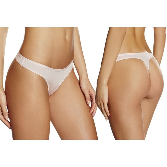Iris & Lilly Women Body Smooth Microfiber Thong Sz M Pack of 5, (Soft Pink) - Picture 1 of 11